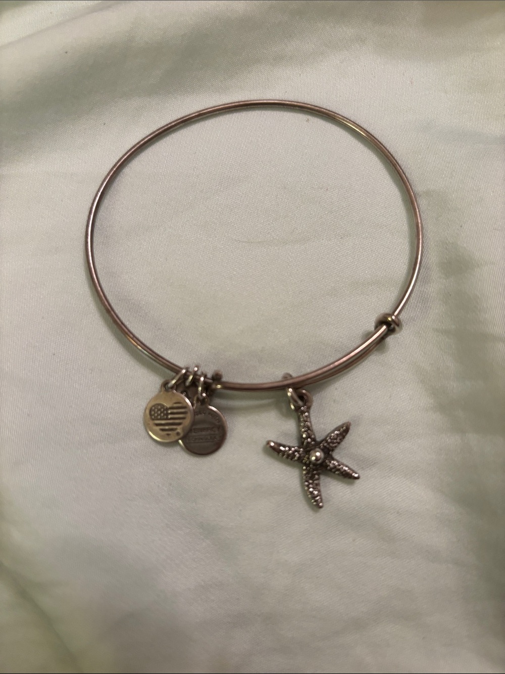 Alex and Ani Starfish Charm Bangle Bracelet in Rose Gold